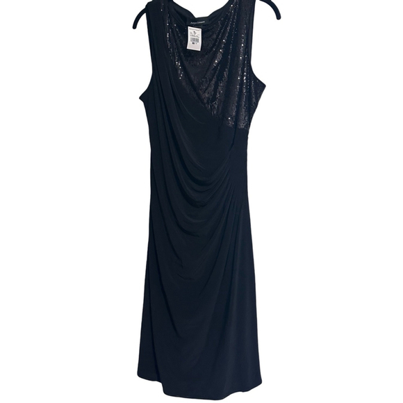 Ashley Stewart Black Sequin Mini Dress Size 14 NWT - Picture 2 of 3